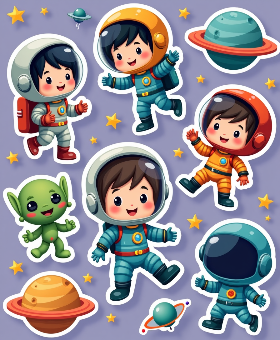 Kids Stickers - Sheet v33